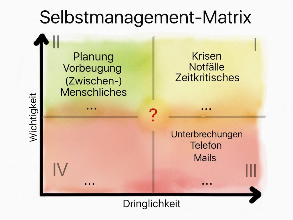 Selbstmanagement nach Wichtigkeit und Dringlichkeit