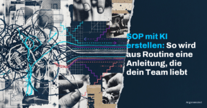 Eine schematische Darstellung, wie eine KI aus unstrukturierten Notizen eine klare SOP erstellt.
